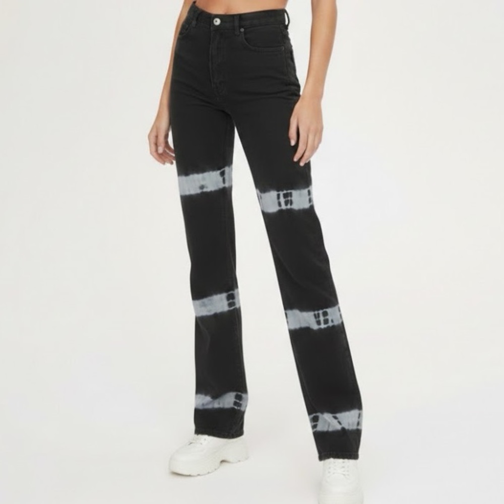 Reformation Cynthia High Rise Straight Tie Dye Jeans 29
